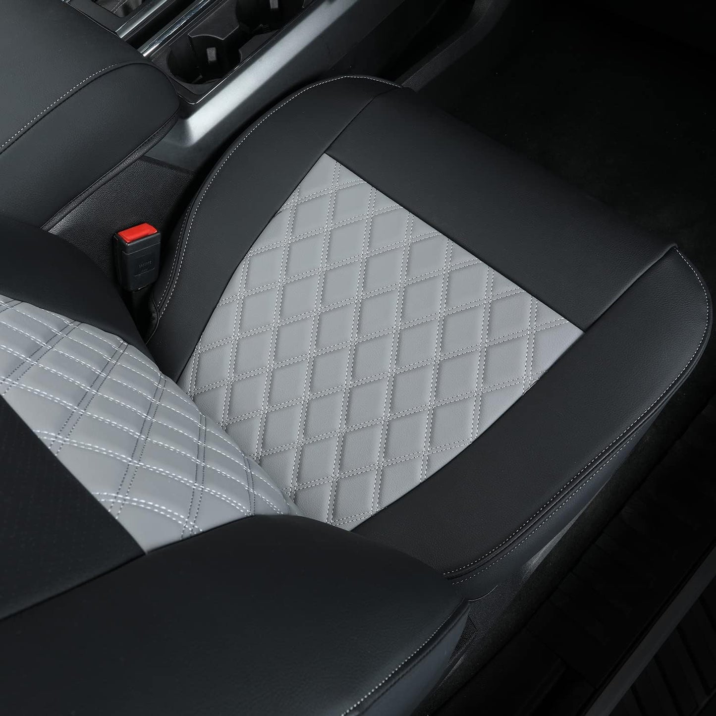 LUCKYMAN CLUB F150 SuperCrew 2009-2024 Custom Pickup Car Truck Seat Covers XLT, Waterproof Faux Leather, Full Coverage, Also Fit 2010-2024 F250/F350/F450