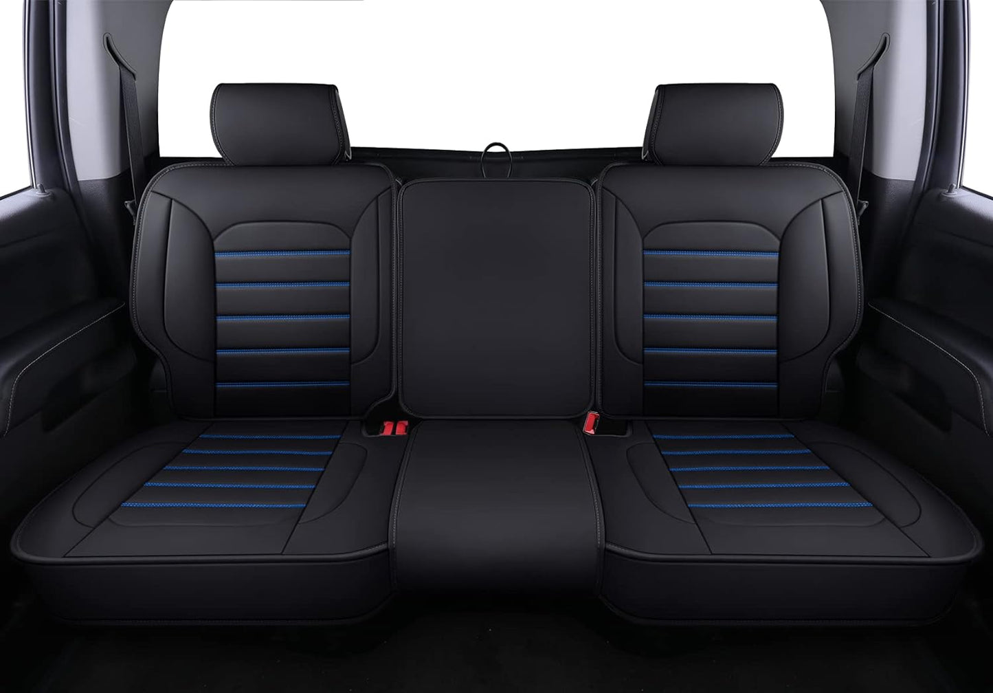 LUCKYMAN CLUB Silverado Seat Covers Fit for 2007-2024 Chevy Silverado Sierra 1500/2500 HD / 3500 HD Crew,Double,Extended Cab with Water Proof Faux Leather