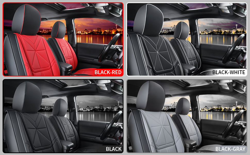 LUCKYMAN CLUB 2005-2023 Tacoma Seat Covers Custom Double Cab,Waterproof leather seat cover, all seasons including trims like SR, SR5, Limited, TRD Off Road, TRD Pro, TRD Sport, etc. comfortable and breathable