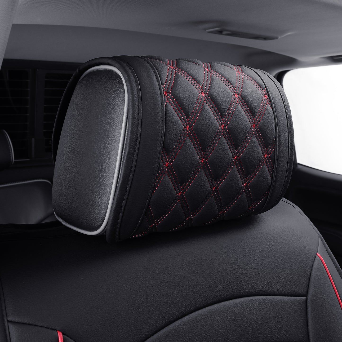 LUCKYMAN CLUB Chevy Silverado GMC Sierra Truck Seat Covers Trail Boss Z71 Pickup 2007-2024 1500 2500HD 3500HD Crew Double Extended Cab Waterproof Leather