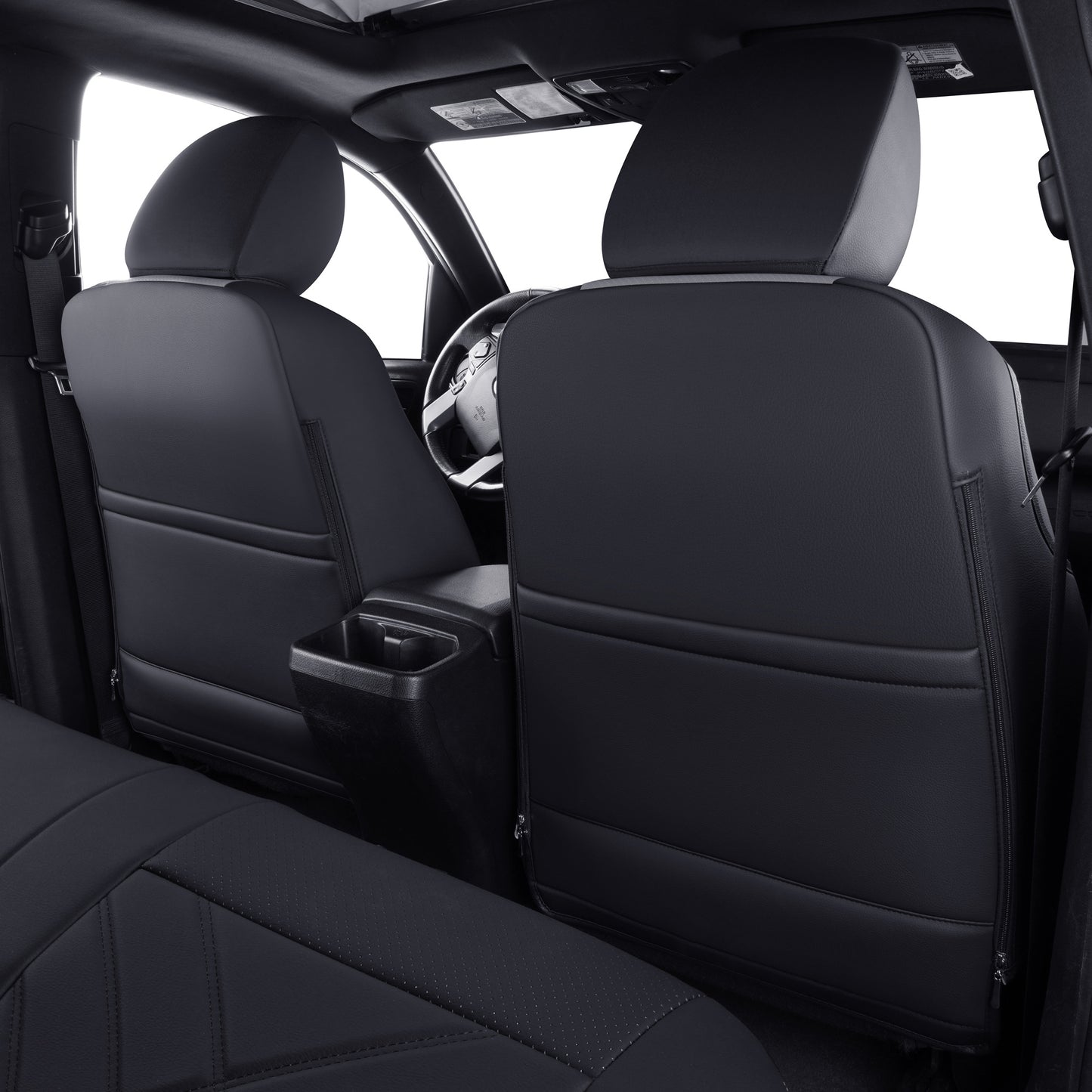 LUCKYMAN CLUB Tacoma Full Seat Covers, suitable for Tacoma 2016-2023 Seat covers for five persons double cab, artificial leather, four seasons available, breathable and comfortable