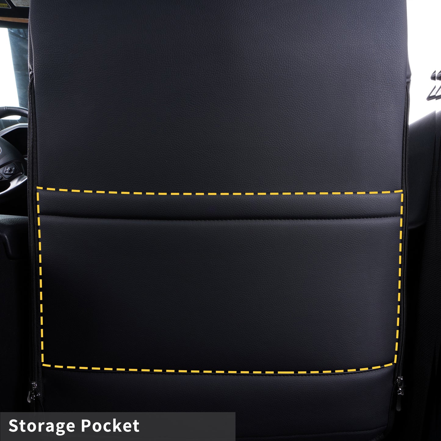 LUCKYMAN CLUB Tacoma Full Seat Covers, suitable for Tacoma 2016-2023 Seat covers for five persons double cab, artificial leather, four seasons available, breathable and comfortable