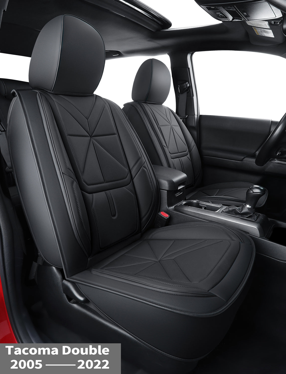 LUCKYMAN CLUB 2005-2023 Tacoma Seat Covers Custom Double Cab,Waterproof leather seat cover, all seasons including trims like SR, SR5, Limited, TRD Off Road, TRD Pro, TRD Sport, etc. comfortable and breathable