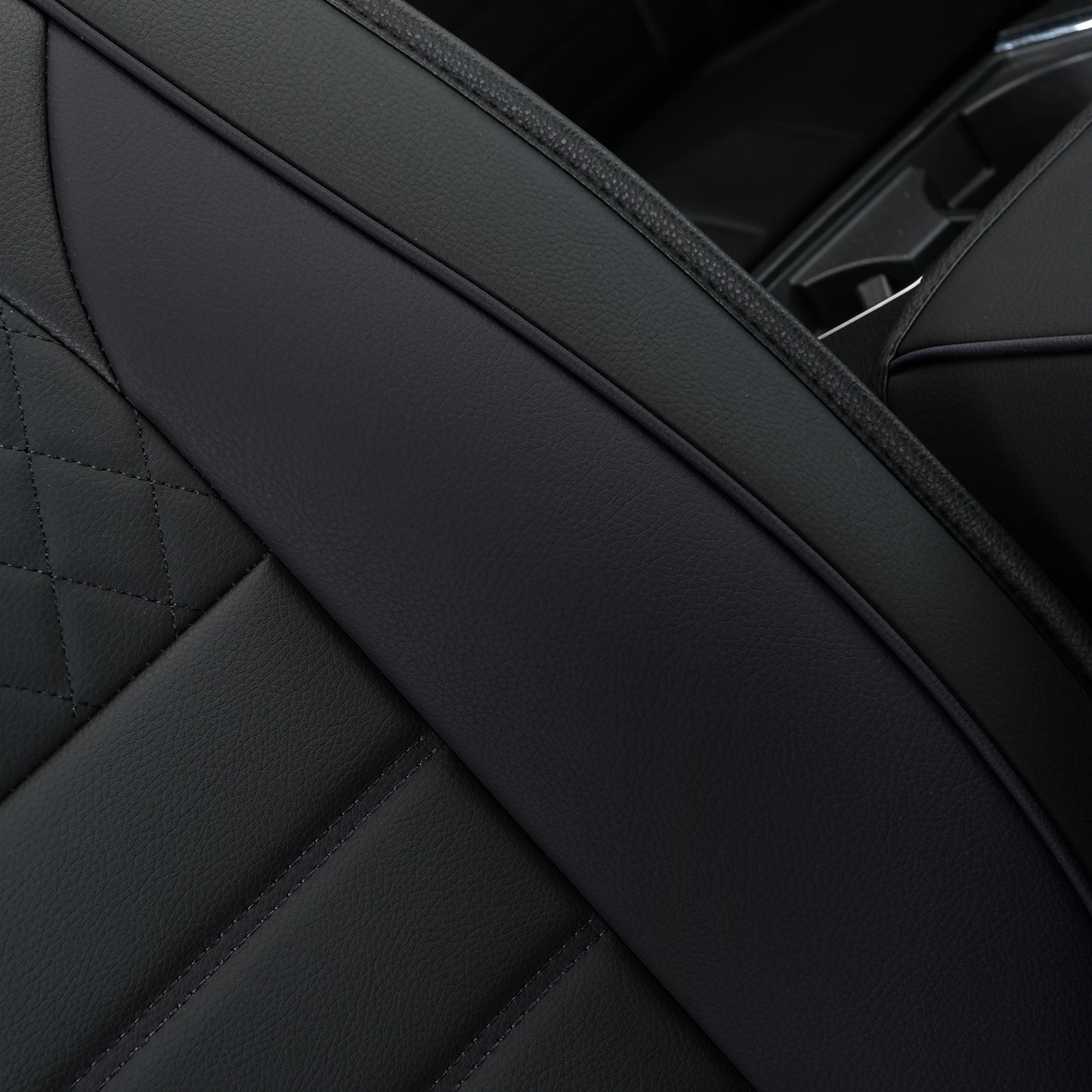 LUCKYMAN CLUB For F150 Faux Leather Seat Covers, For F150 2009-2024 Super Crew Super Cab Regular Cab 2017-2023 For F250 F350 F450 Super Duty Crew Cab