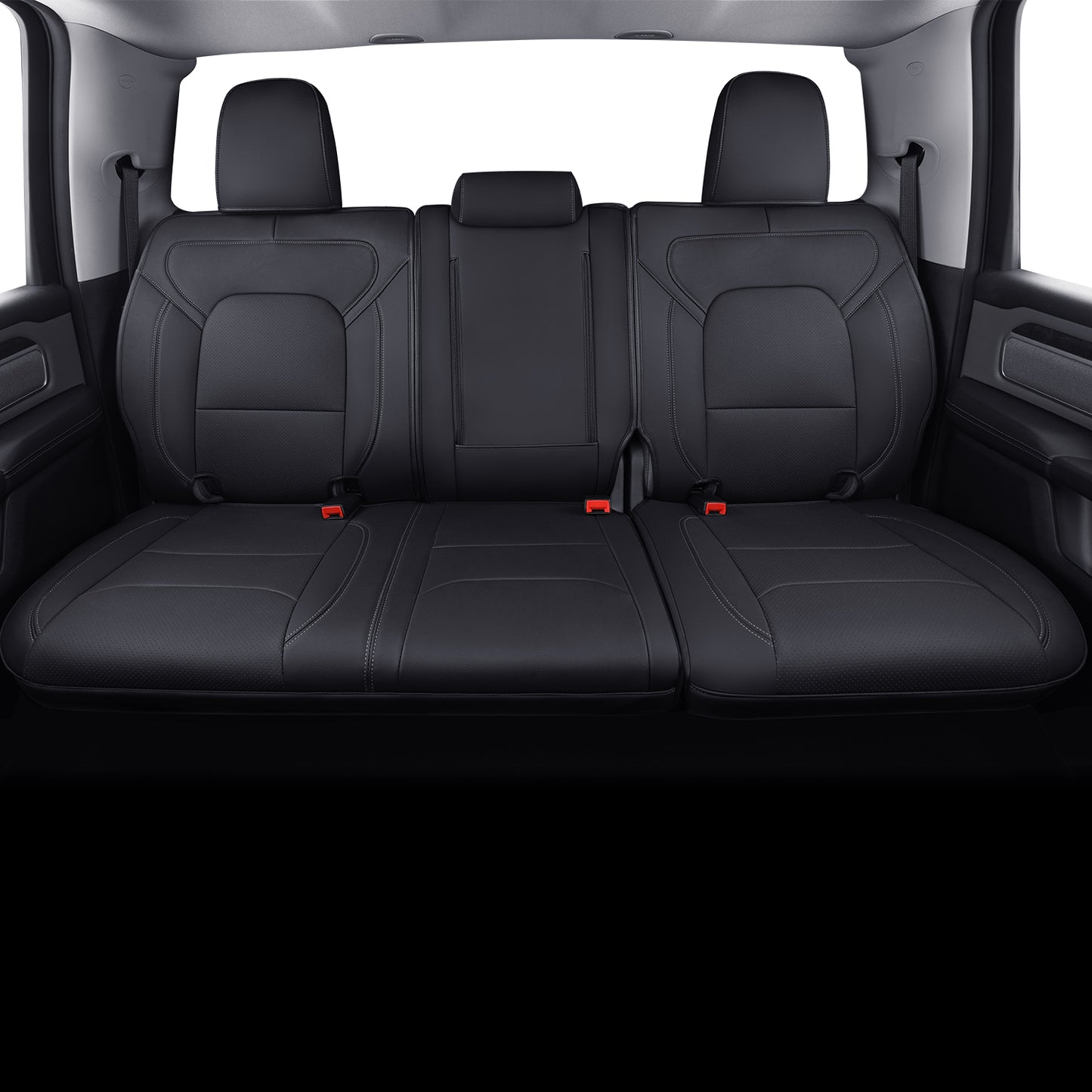 LUCKYMAN CLUB Ram 1500 2011-2019 2020 2021 2022 2023 2024 Crew Cab Waterproof Seat Covers FullSet, Custom Fit Ram Bighorn Laramie Limited Rebel Longhorn Pickup with 4/6 Split Rear Seat