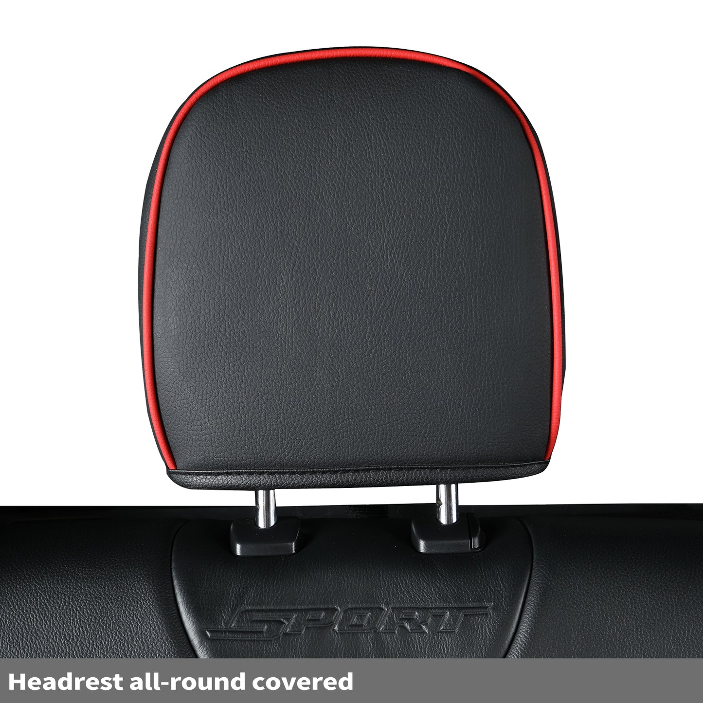 LUCKYMAN CLUB For F150 Faux Leather Seat Covers, For F150 2009-2024 Super Crew Super Cab Regular Cab 2017-2023 For F250 F350 F450 Super Duty Crew Cab