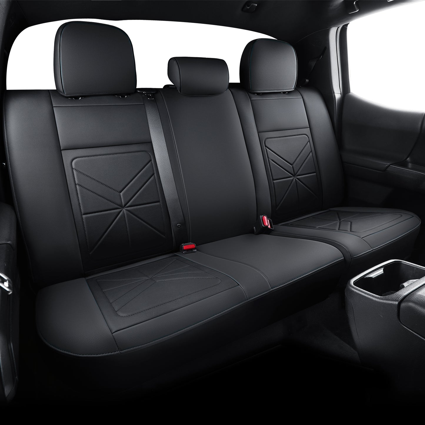 LUCKYMAN CLUB 2005-2023 Tacoma Seat Covers Custom Double Cab,Waterproof leather seat cover, all seasons including trims like SR, SR5, Limited, TRD Off Road, TRD Pro, TRD Sport, etc. comfortable and breathable