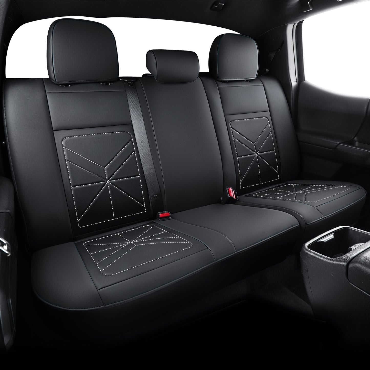LUCKYMAN CLUB 2005-2023 Tacoma Seat Covers Custom Double Cab,Waterproof leather seat cover, all seasons including trims like SR, SR5, Limited, TRD Off Road, TRD Pro, TRD Sport, etc. comfortable and breathable