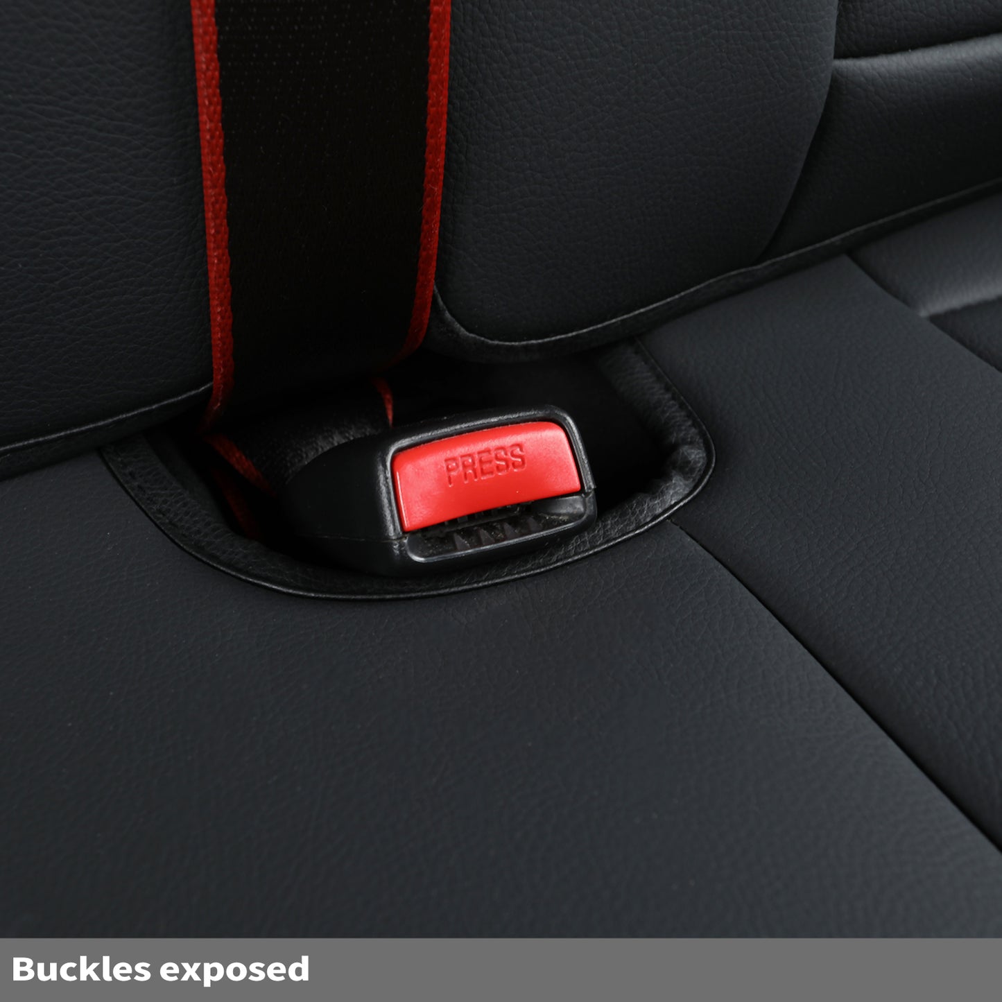 LUCKYMAN CLUB For F150 Faux Leather Seat Covers, For F150 2009-2024 Super Crew Super Cab Regular Cab 2017-2023 For F250 F350 F450 Super Duty Crew Cab