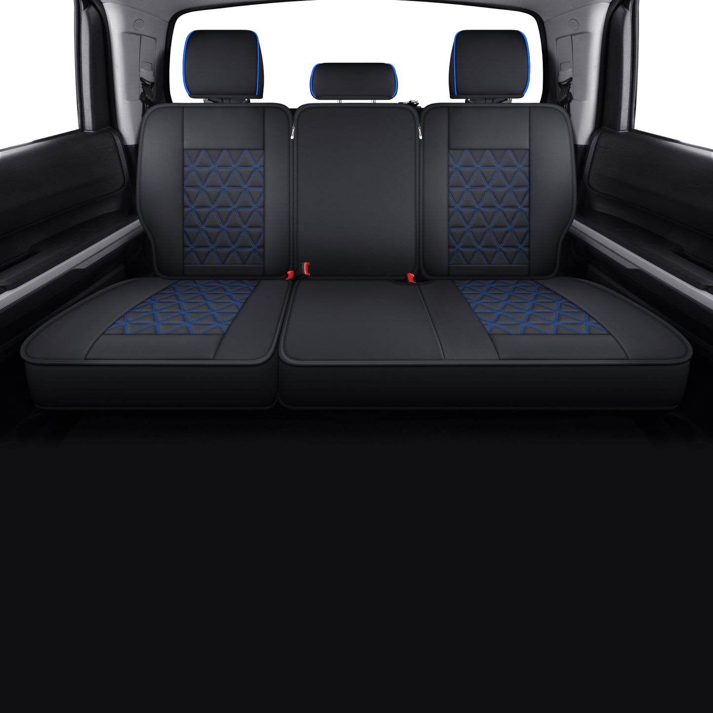 LUCKYMAN CLUB Tundra Seat Covers, Fit 2014-2021 Tundra Full Set Crew/CrewMax Cab, with Waterproof Faux Leather