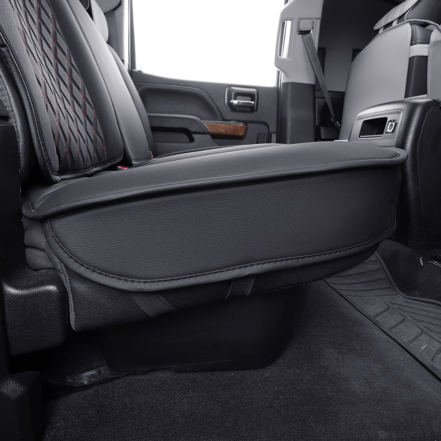 LUCKYMAN CLUB Chevy Silverado GMC Sierra Truck Seat Covers Trail Boss Z71 Pickup 2007-2024 1500 2500HD 3500HD Crew Double Extended Cab Waterproof Leather