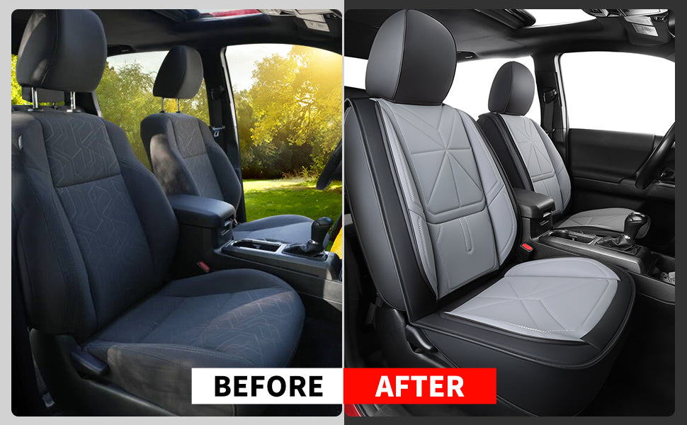 LUCKYMAN CLUB 2005-2023 Tacoma Seat Covers Custom Double Cab,Waterproof leather seat cover, all seasons including trims like SR, SR5, Limited, TRD Off Road, TRD Pro, TRD Sport, etc. comfortable and breathable