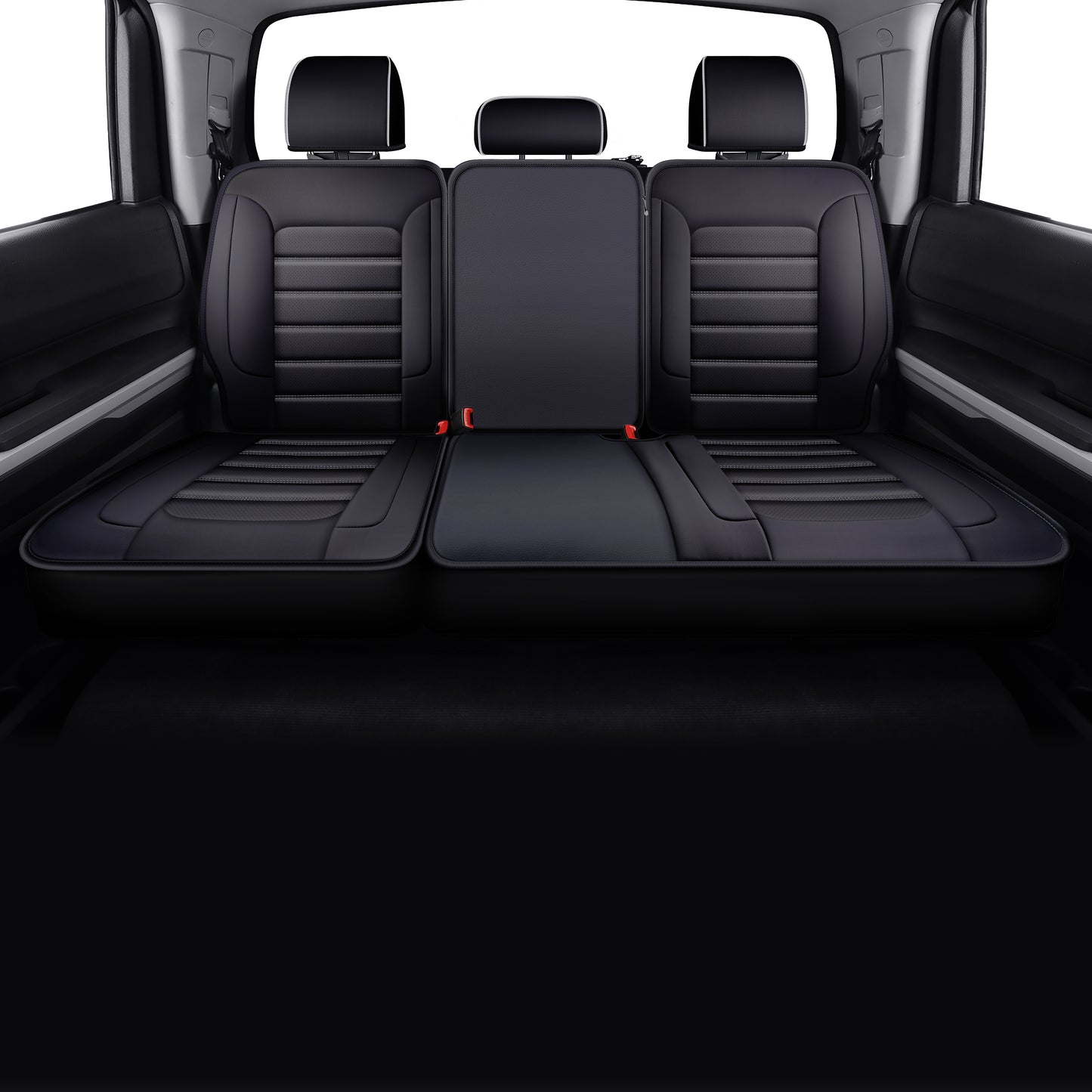 LUCKYMAN CLUB Tundra Customisation Seat Covers with Faux Leather fit for 2014-2021 Tundra Crew, CrewMax, and Double/Extended Cab; Acceptably fit for 2007-2013 Tundra pickups