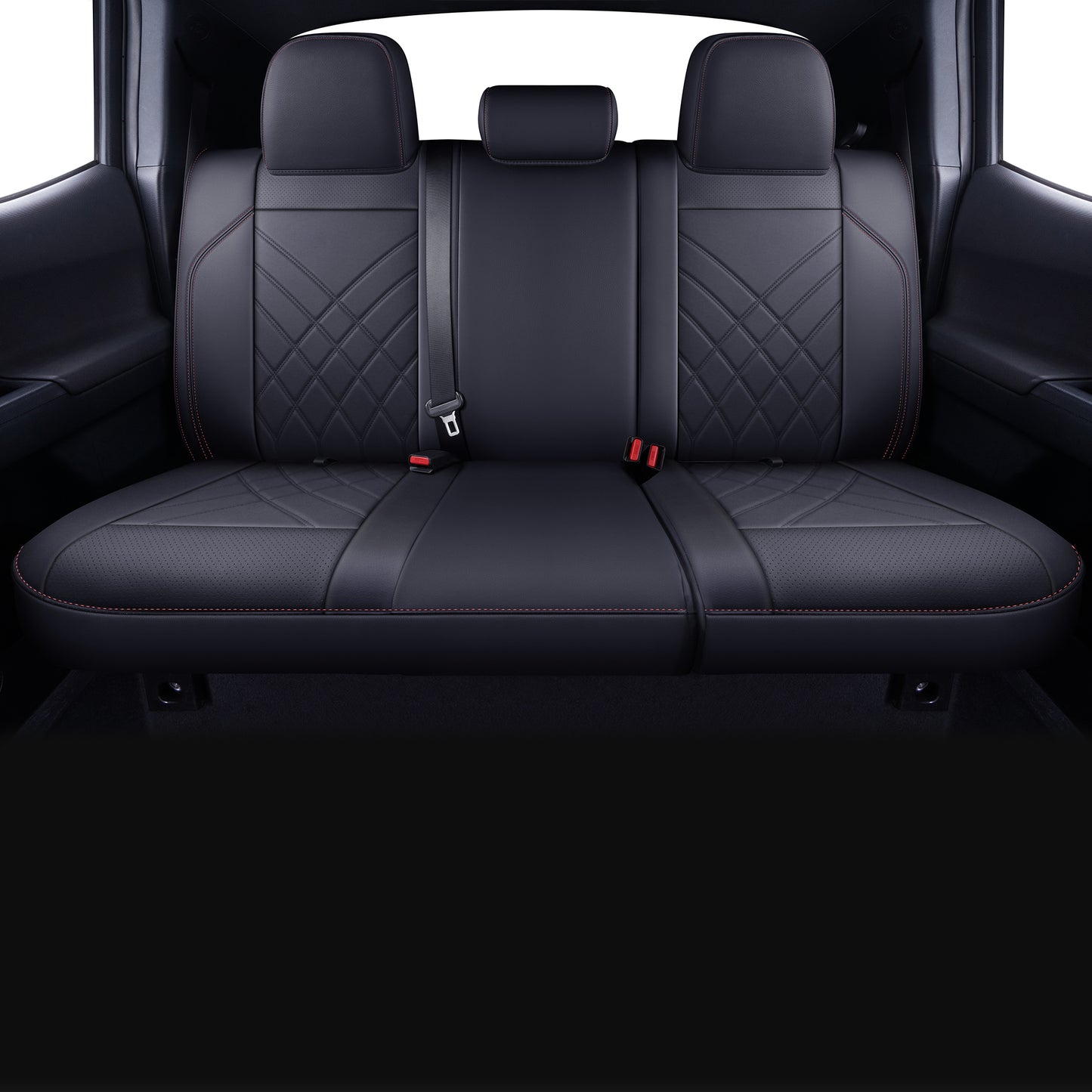 LUCKYMAN CLUB Tacoma Full Seat Covers, suitable for Tacoma 2016-2023 Seat covers for five persons double cab, artificial leather, four seasons available, breathable and comfortable