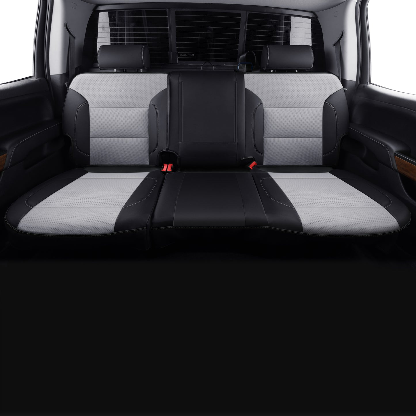 LUCKYMAN CLUB Maßgefertigte Silverado-Sitzbezüge 2007–2024 Chevrolet Silverado Sierra 1500/2500HD/3500HD Crew, Rundum-Sitzbezüge, Dual, Extended Cab, wasserdichtes Leder, alle Jahreszeiten