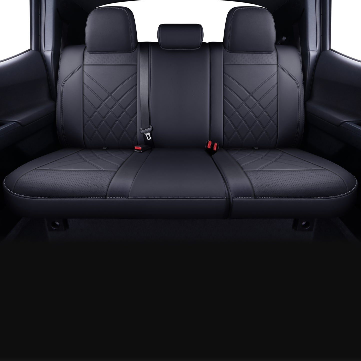 LUCKYMAN CLUB Tacoma Full Seat Covers, suitable for Tacoma 2016-2023 Seat covers for five persons double cab, artificial leather, four seasons available, breathable and comfortable