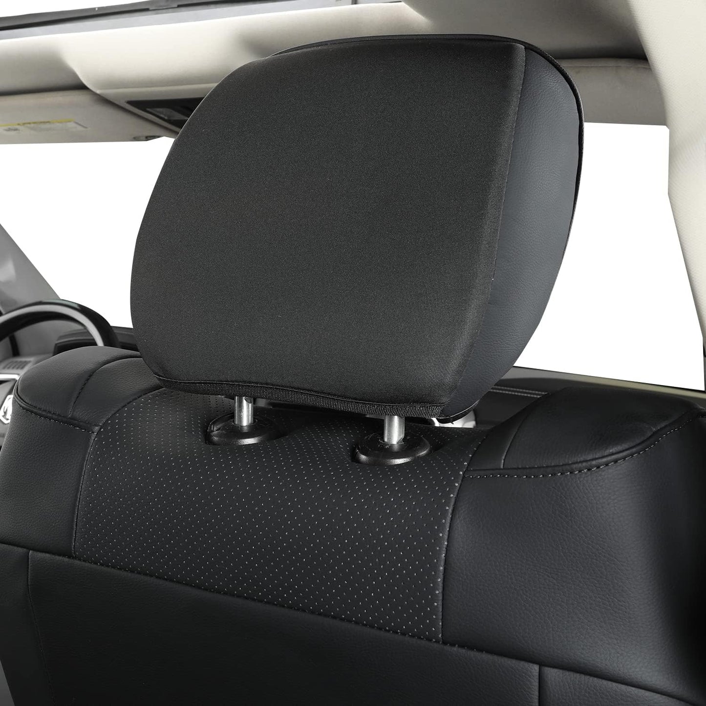 LUCKYMANCLUB Ram 1500Seat Covers,2011-2024,1500/2500/3500Crew Cab Waterproof Seat Covers FullSet, Custom Fit Ram Bighorn Laramie Limited Rebel Longhorn Pickup with 4/6 Split Rear Seat