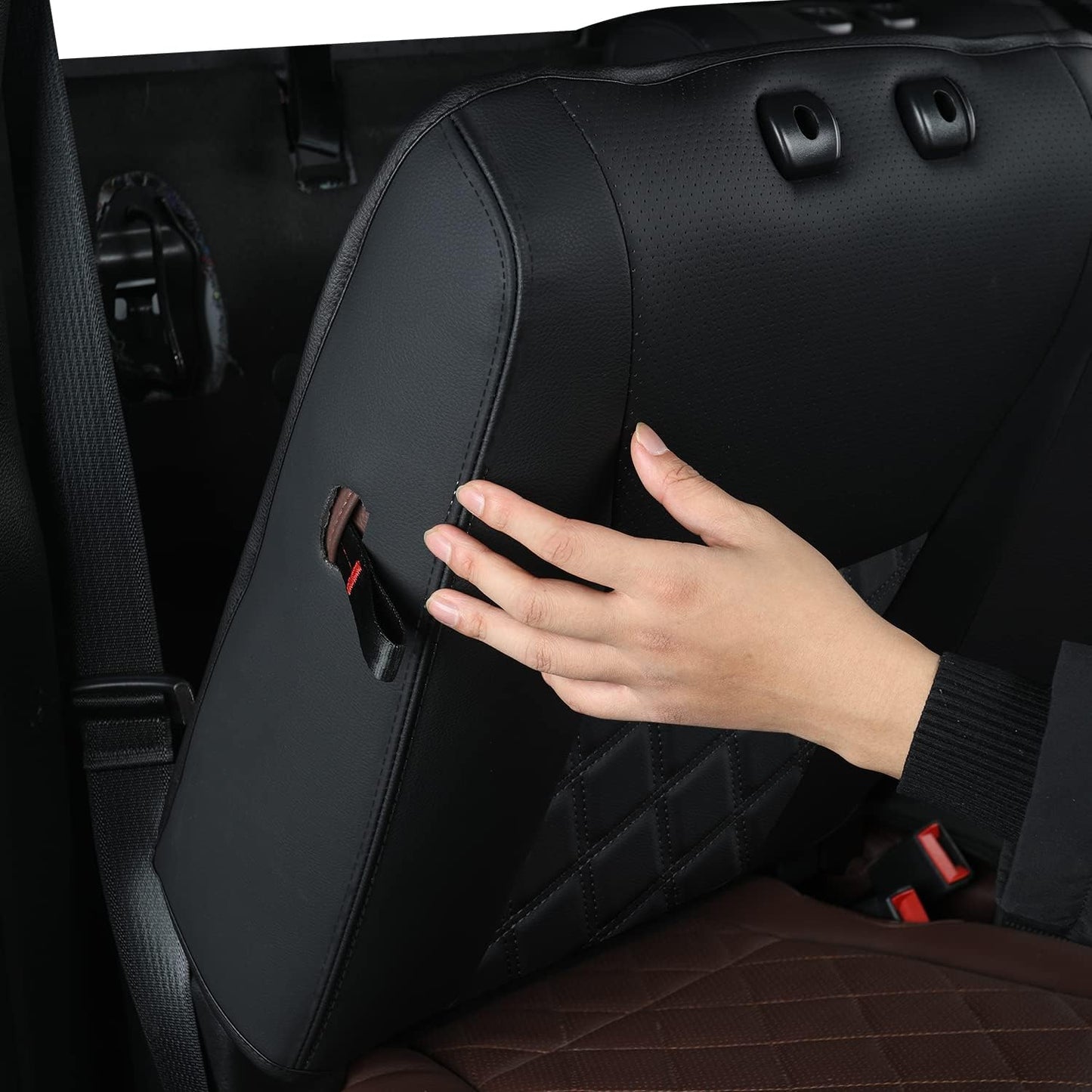 LUCKYMAN CLUB F150 SuperCrew 2009-2024 Custom Pickup Car Truck Seat Covers XLT, Waterproof Faux Leather, Full Coverage, Also Fit 2010-2024 F250/F350/F450