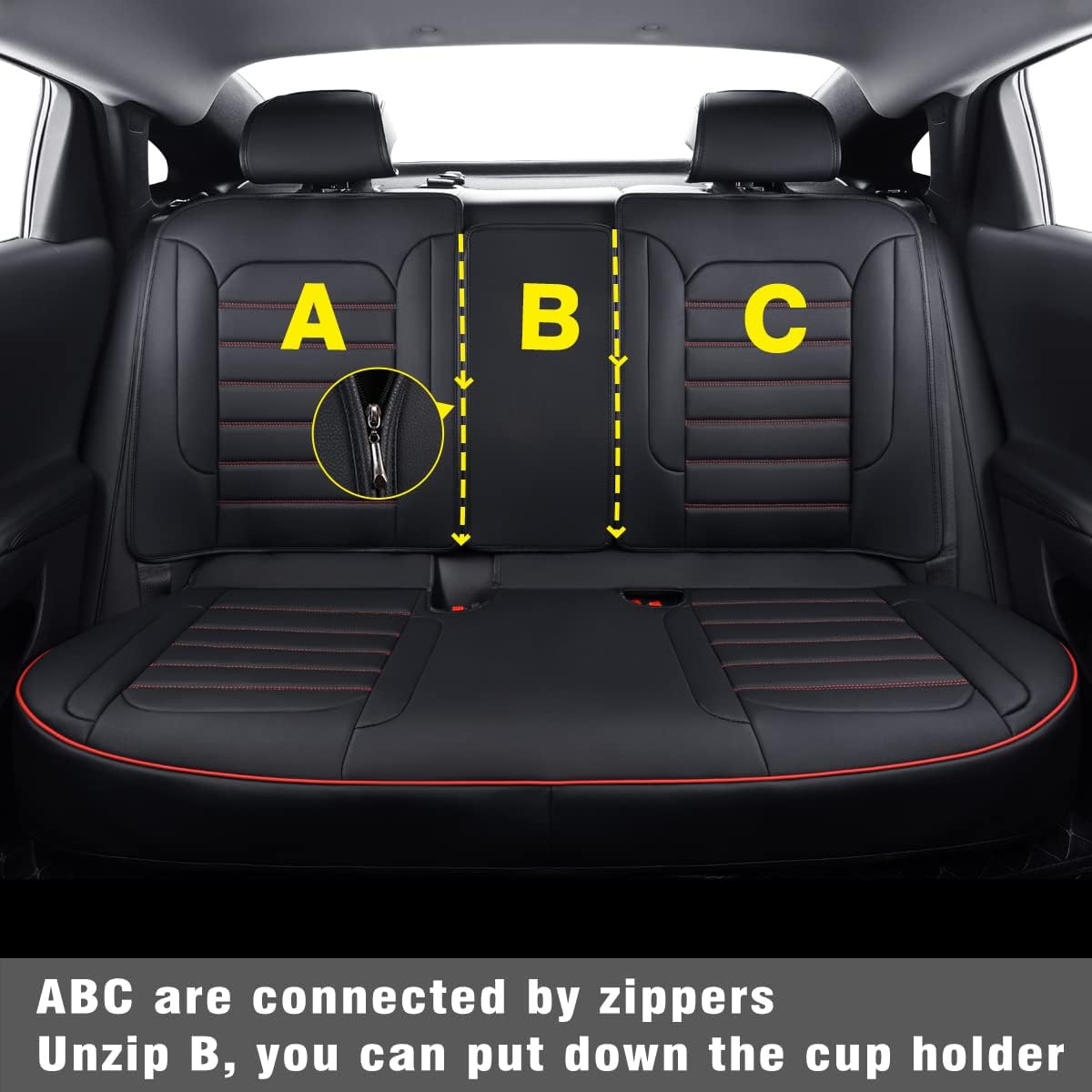 LUCKYMAN CLUB Chevy Malibu Seat Covers fit for 2013-2024 Malibu with Faux Leather