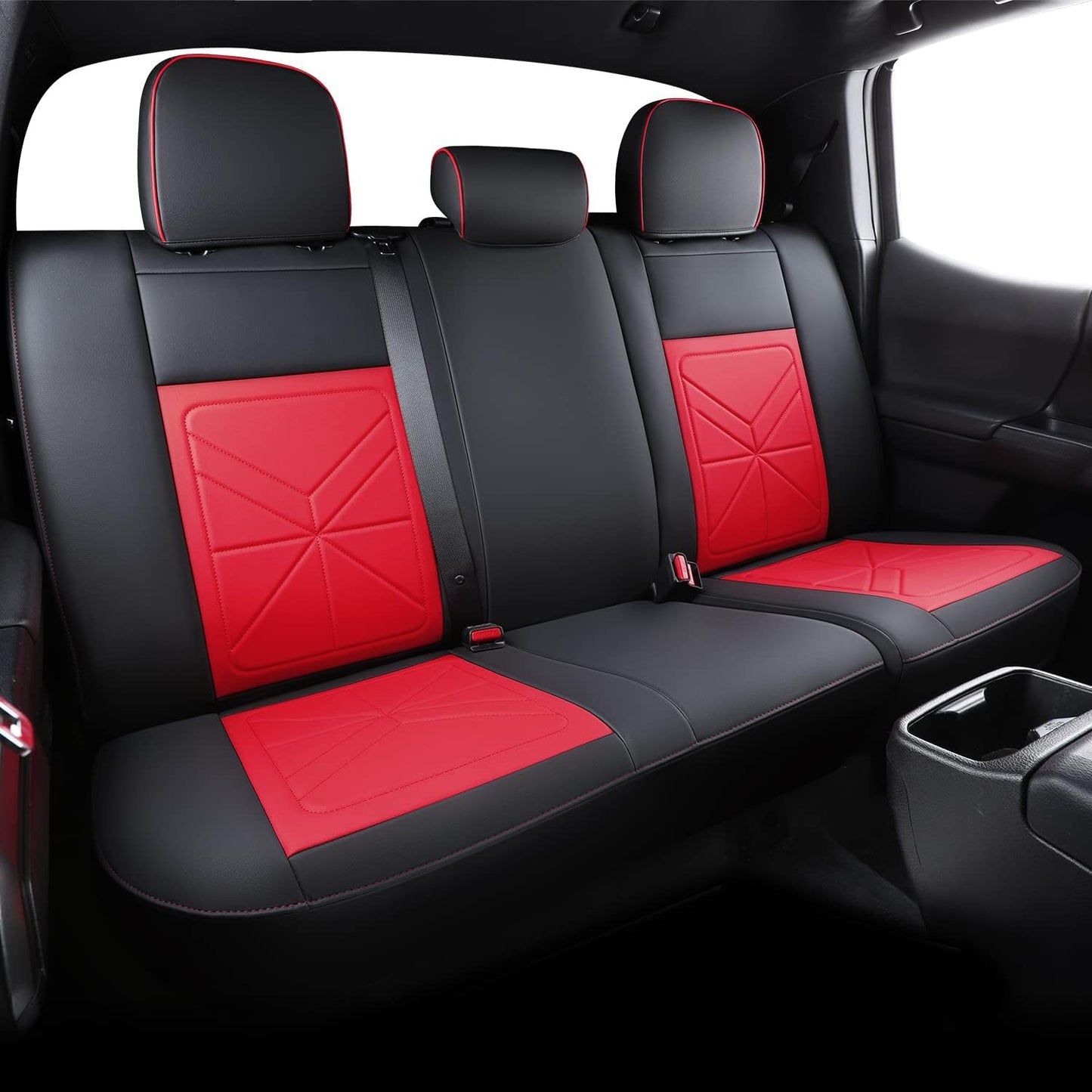 LUCKYMAN CLUB 2005-2023 Tacoma Seat Covers Custom Double Cab,Waterproof leather seat cover, all seasons including trims like SR, SR5, Limited, TRD Off Road, TRD Pro, TRD Sport, etc. comfortable and breathable