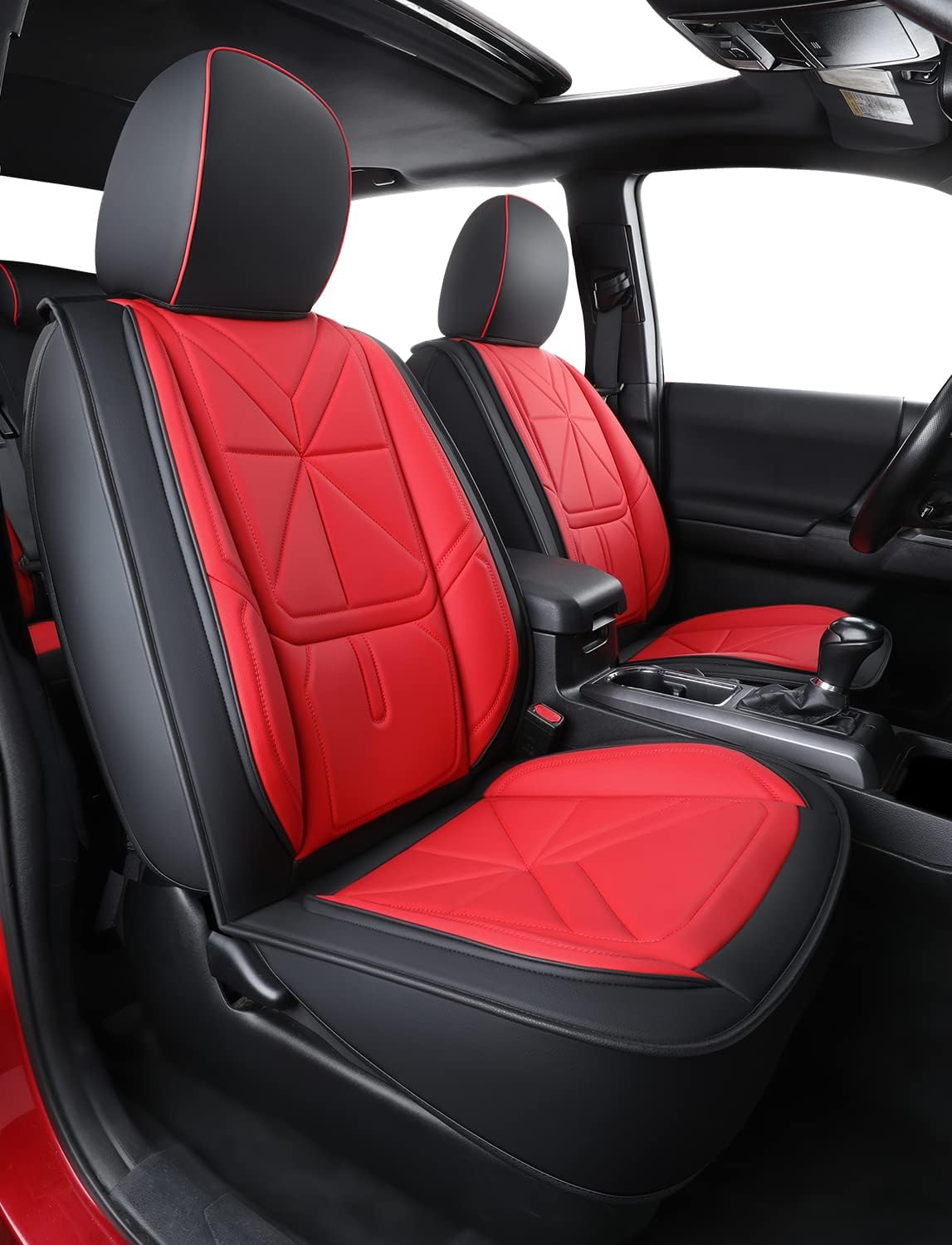 LUCKYMAN CLUB 2005-2023 Tacoma Seat Covers Custom Double Cab,Waterproof leather seat cover, all seasons including trims like SR, SR5, Limited, TRD Off Road, TRD Pro, TRD Sport, etc. comfortable and breathable
