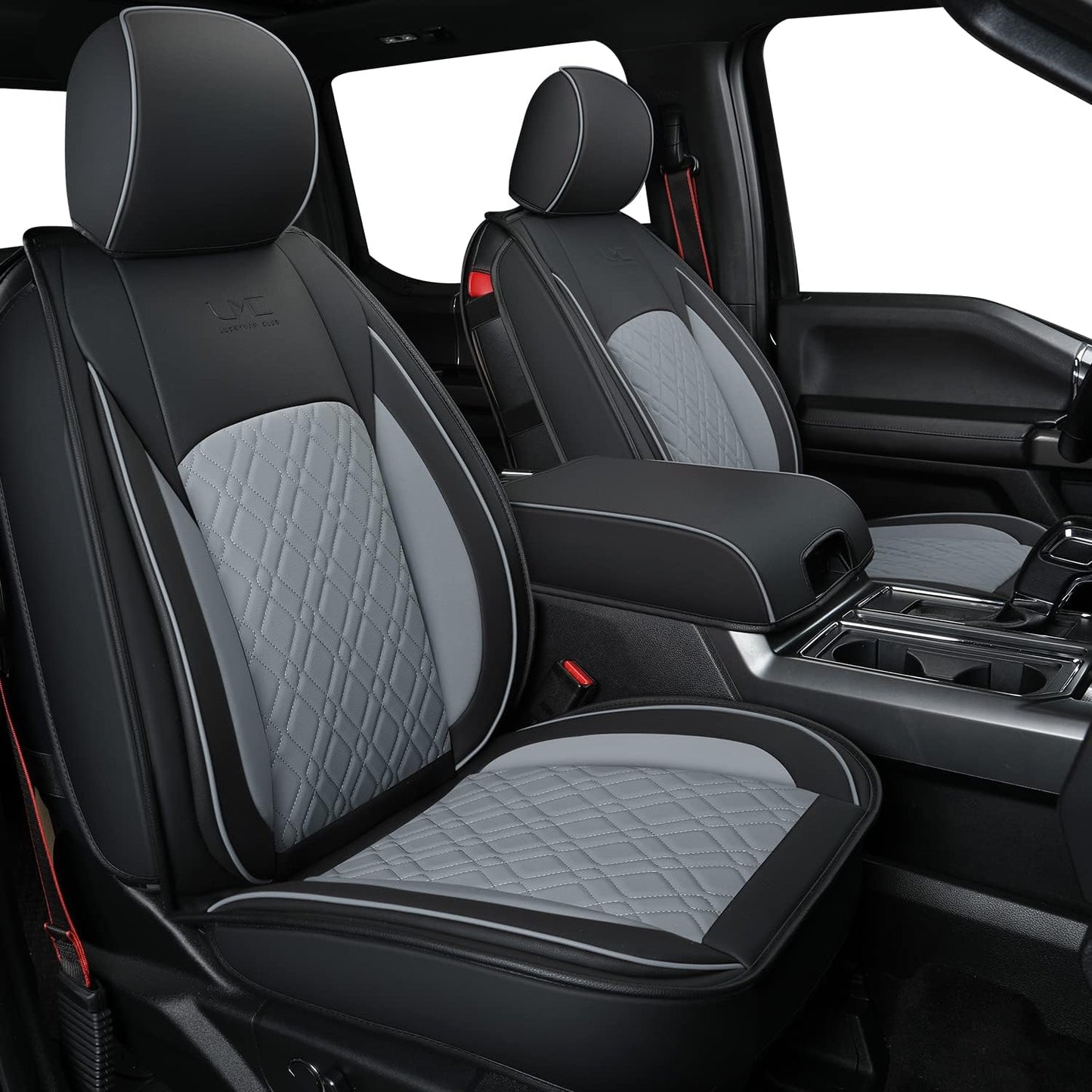 LUCKYMAN CLUB F150 Full Set Seat Covers, Fit 2015-2024 Ford F150 and 2017-2024 F250 F350 F450