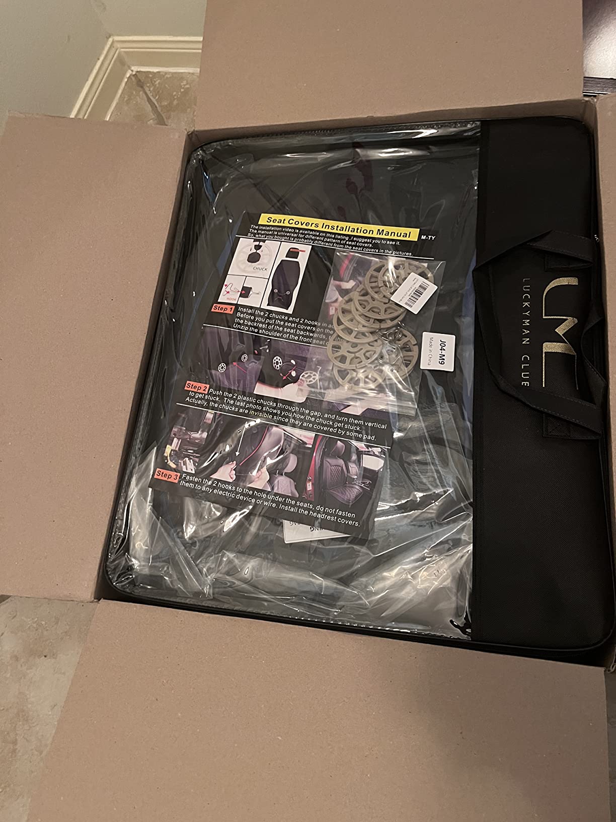 LUCKYMAN CLUB 2005-2023 Tacoma Seat Covers Full Set Waterproof leather for Tacoma Double/Crew Cab SR SR5 TRD Sport TRD Off-Road PreRunner Trims, with Waterproof Faux Leather All-enveloping, four seasons general, wear-resistant and scratch-resistant