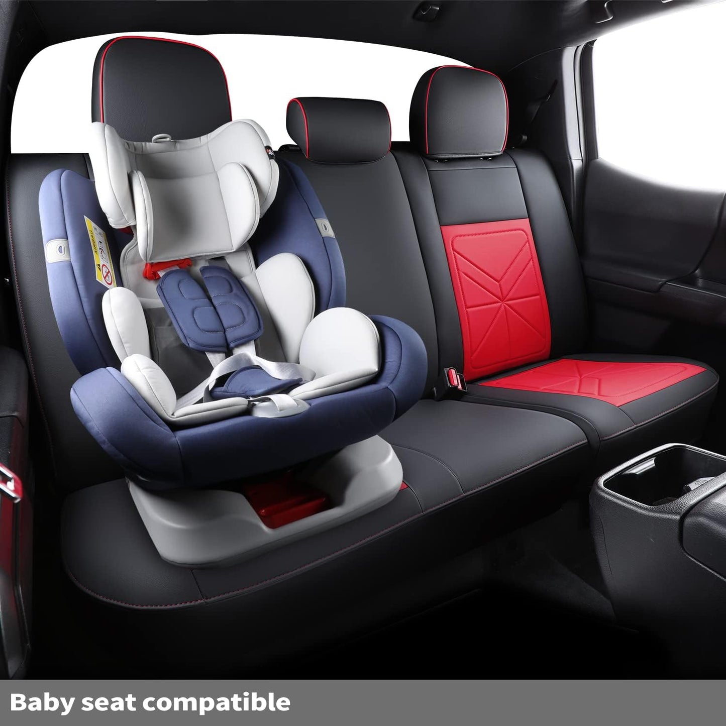 LUCKYMAN CLUB 2005-2023 Tacoma Seat Covers Custom Double Cab,Waterproof leather seat cover, all seasons including trims like SR, SR5, Limited, TRD Off Road, TRD Pro, TRD Sport, etc. comfortable and breathable