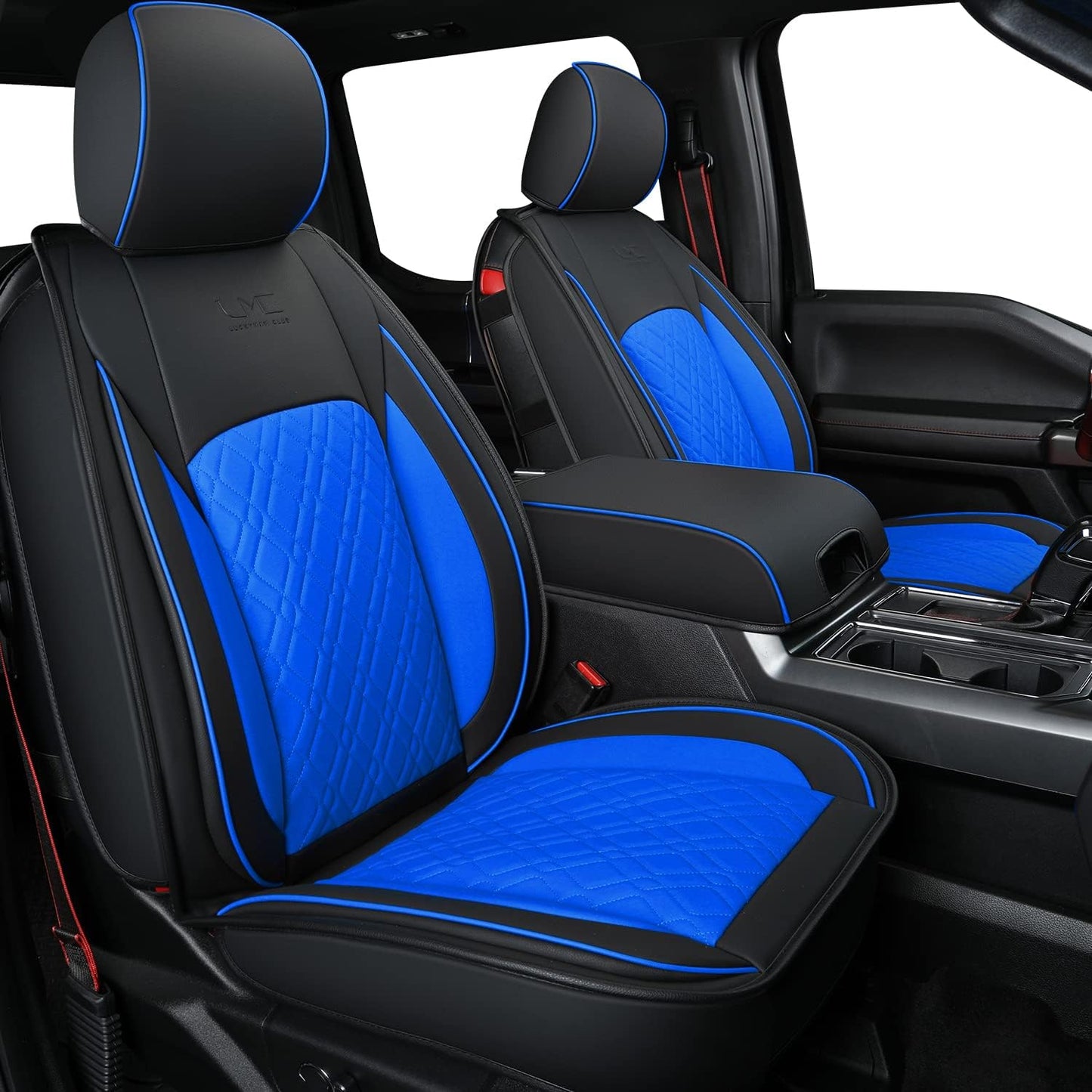 LUCKYMAN CLUB F150 Full Set Seat Covers, Fit 2015-2024 Ford F150 and 2017-2024 F250 F350 F450