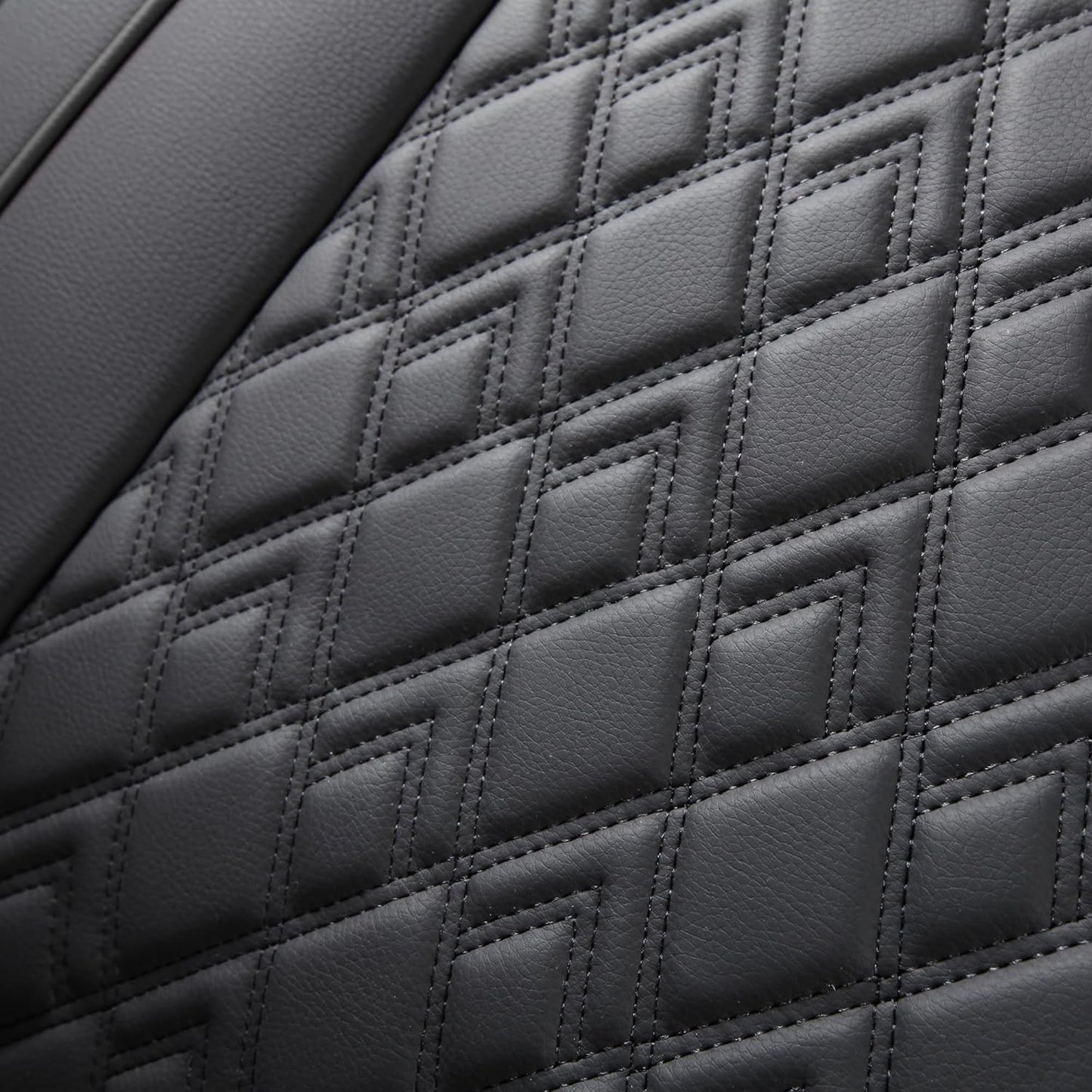 LUCKYMAN CLUB Chevy Silverado Seat Covers,Leather Seat Covers for GMC Sierra,Custom Fit 2007-2024 1500 2500HD 3500HD Crew Double Extended Regular Cab,LT LZT RST