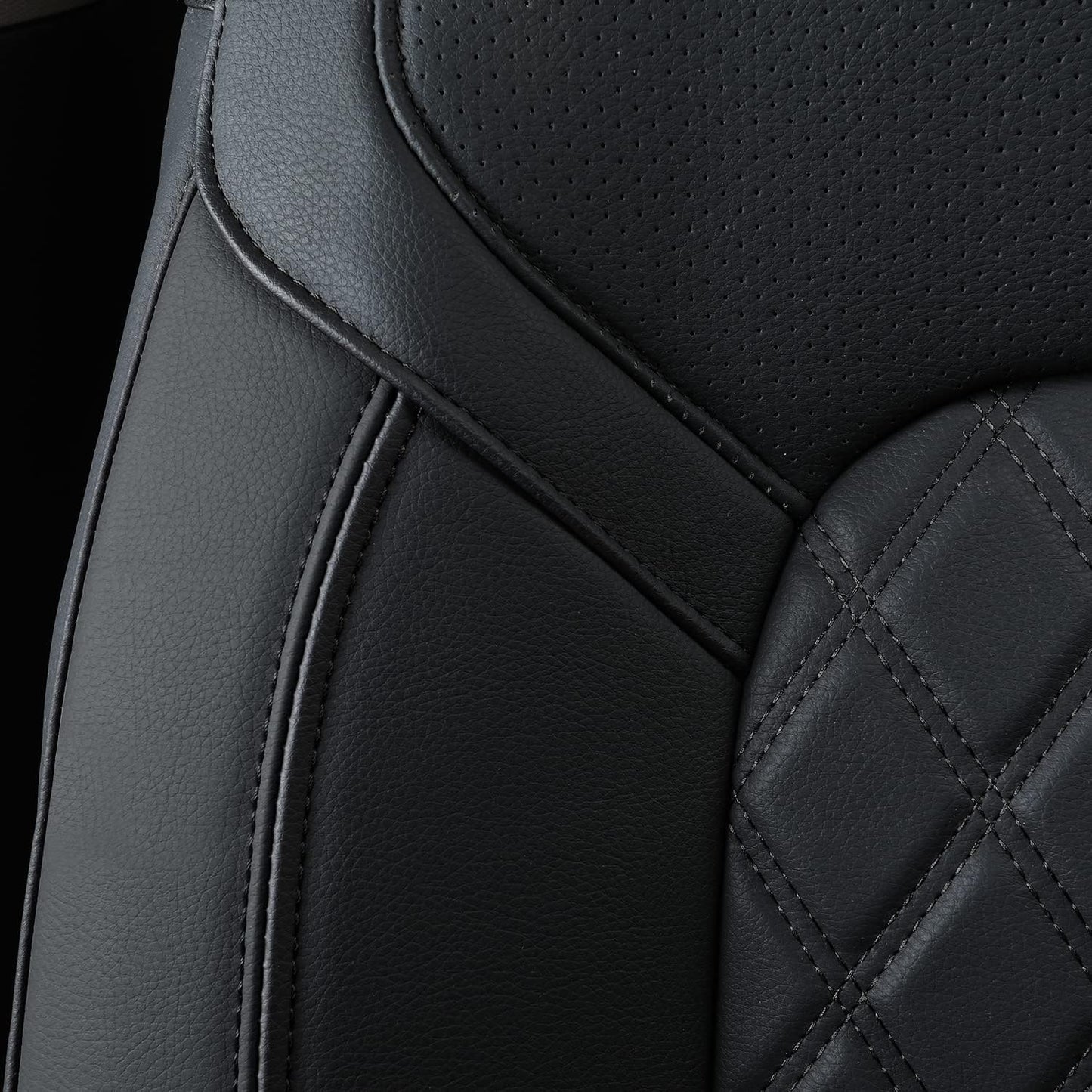 LUCKYMANCLUB Ram 1500Seat Covers,2011-2024,1500/2500/3500Crew Cab Waterproof Seat Covers FullSet, Custom Fit Ram Bighorn Laramie Limited Rebel Longhorn Pickup with 4/6 Split Rear Seat