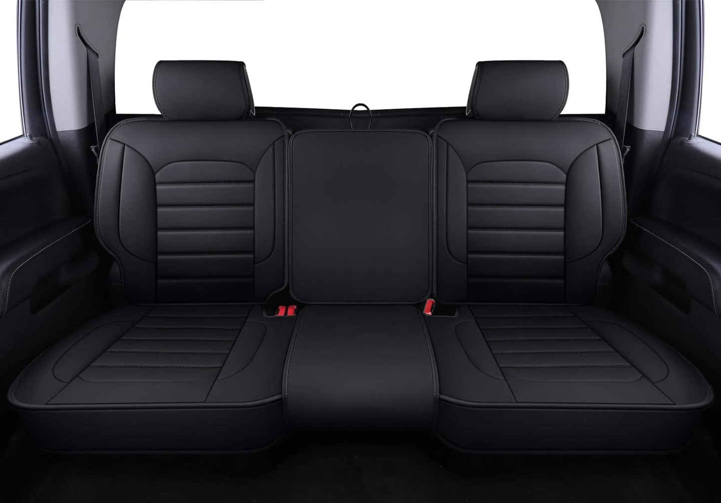 LUCKYMAN CLUB Silverado Seat Covers Fit for 2007-2024 Chevy Silverado Sierra 1500/2500 HD / 3500 HD Crew,Double,Extended Cab with Water Proof Faux Leather