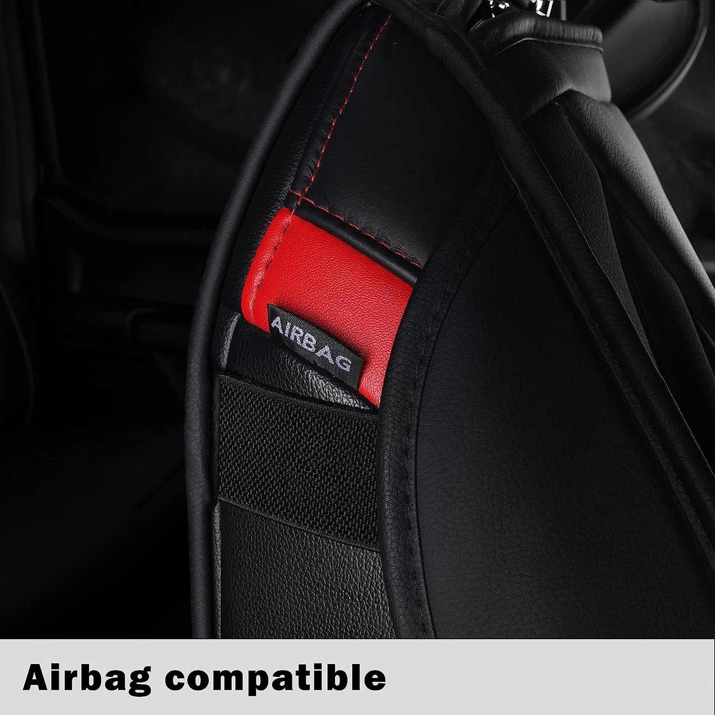 LUCKYMAN CLUB Seat Covers fit for Ford F150 Crew Cab from 2015 to 2024 and fit for F250 F350 F450 Crew Cab from 2017 to 2024 with Faux Leather