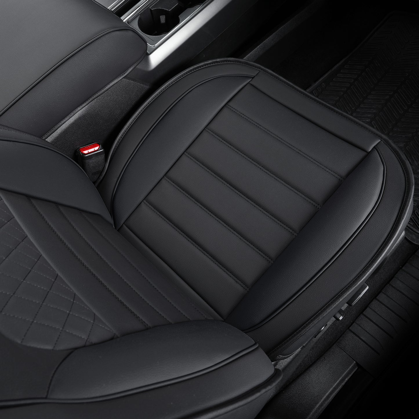 LUCKYMAN CLUB For F150 Faux Leather Seat Covers, For F150 2009-2024 Super Crew Super Cab Regular Cab 2017-2023 For F250 F350 F450 Super Duty Crew Cab