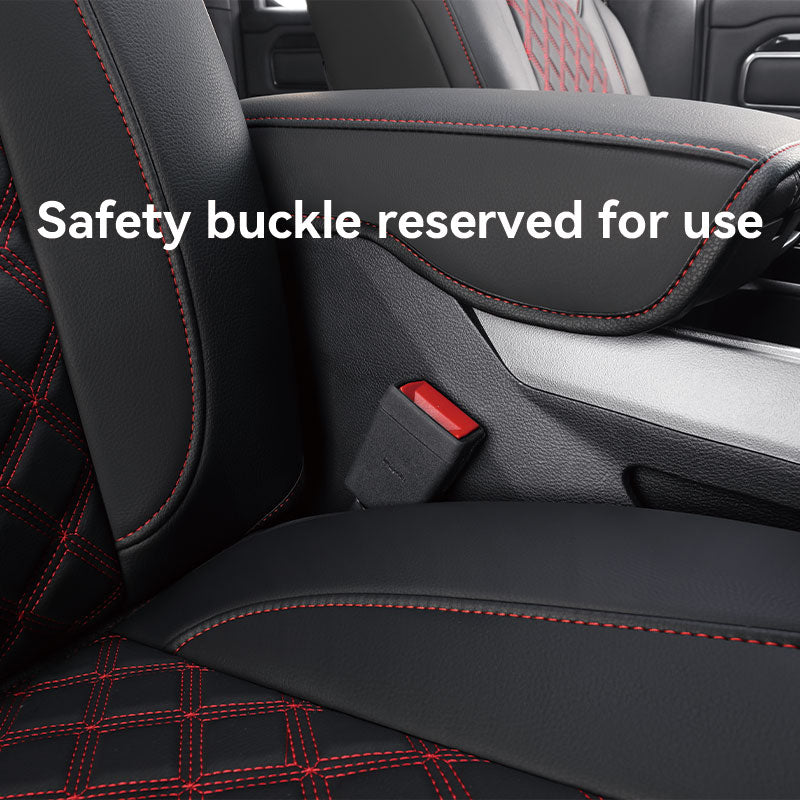 LUCKYMANCLUB Dodge Ram 1500 Seat Covers,2019-2024,1500/2500/3500Crew Cab Waterproof Seat Covers FullSet, Custom Fit Ram Bighorn Laramie Limited Rebel Longhorn Pickup with 4/6 Split Rear Seat