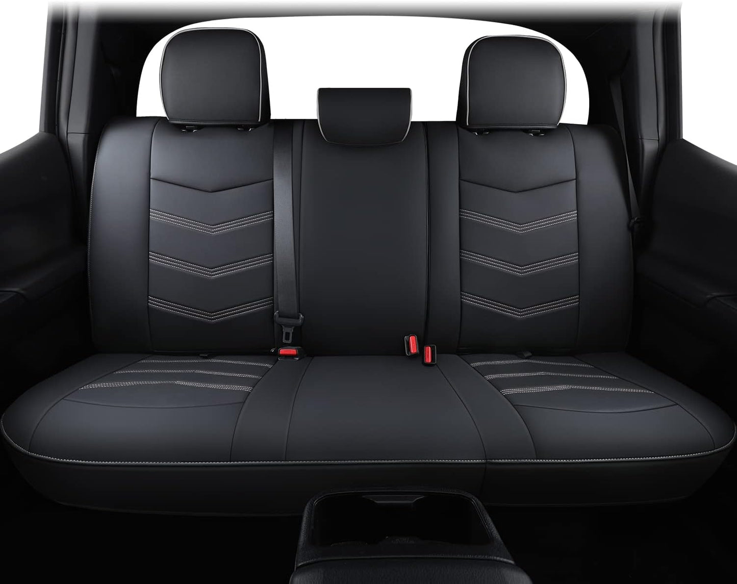 LUCKYMAN CLUB Wrangler Custom Pickup Car Truck Seat Covers Full Set, Fit 2013-2024 Wrangler 4-Door JL Sahara Rubicon, Waterproof Faux Leather