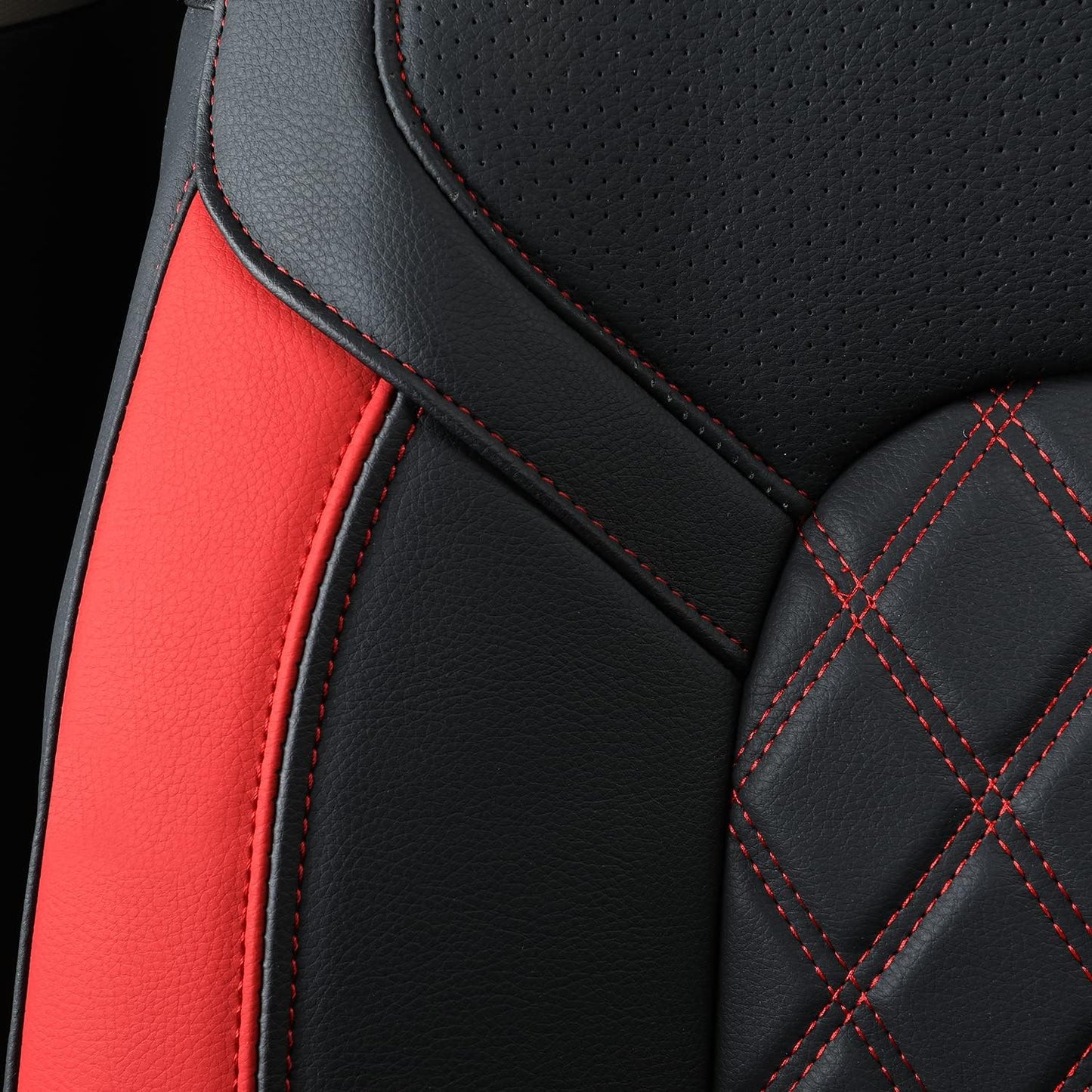 LUCKYMANCLUB Ram 1500Seat Covers,2011-2024,1500/2500/3500Crew Cab Waterproof Seat Covers FullSet, Custom Fit Ram Bighorn Laramie Limited Rebel Longhorn Pickup with 4/6 Split Rear Seat