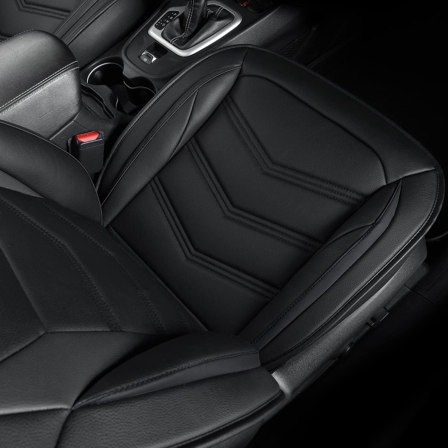 LUCKYMAN CLUB Jeep Cherokee Custom Seat Covers Fit 2014 2015 2016 2017 2018 2019 2020 2021 2022 2023 2024 years Cushions with Waterproof Faux Leather Car Accessories