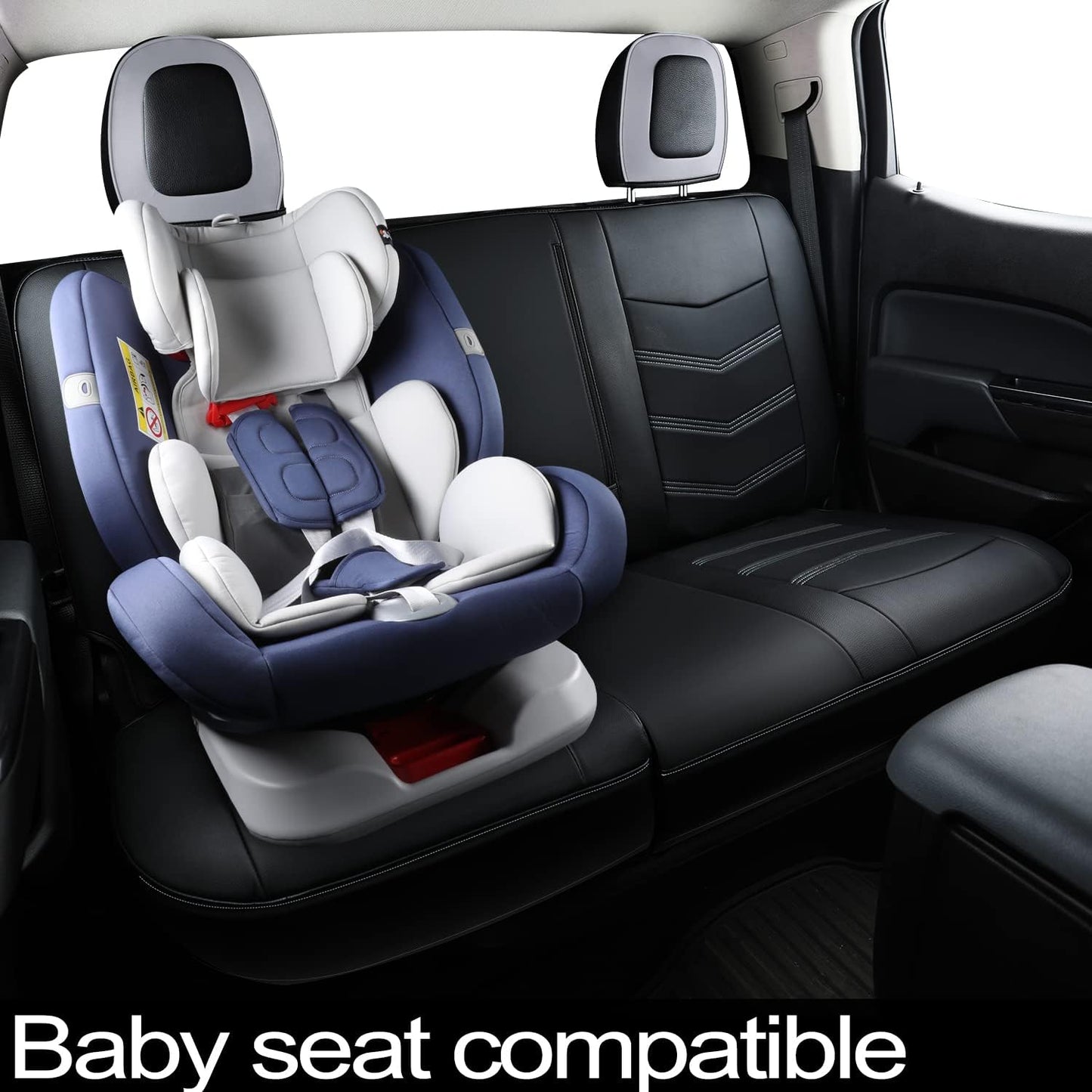 LUCKYMAN CLUB K9 Colorado Custom Canyon Full Set Car Pickup Seat Covers, Fit 2015 2016 2017 2018 2019 2020 2021 2022 Chevy Colorado Z71 LT ZR2 Work Truck, Waterproof Faux Leather