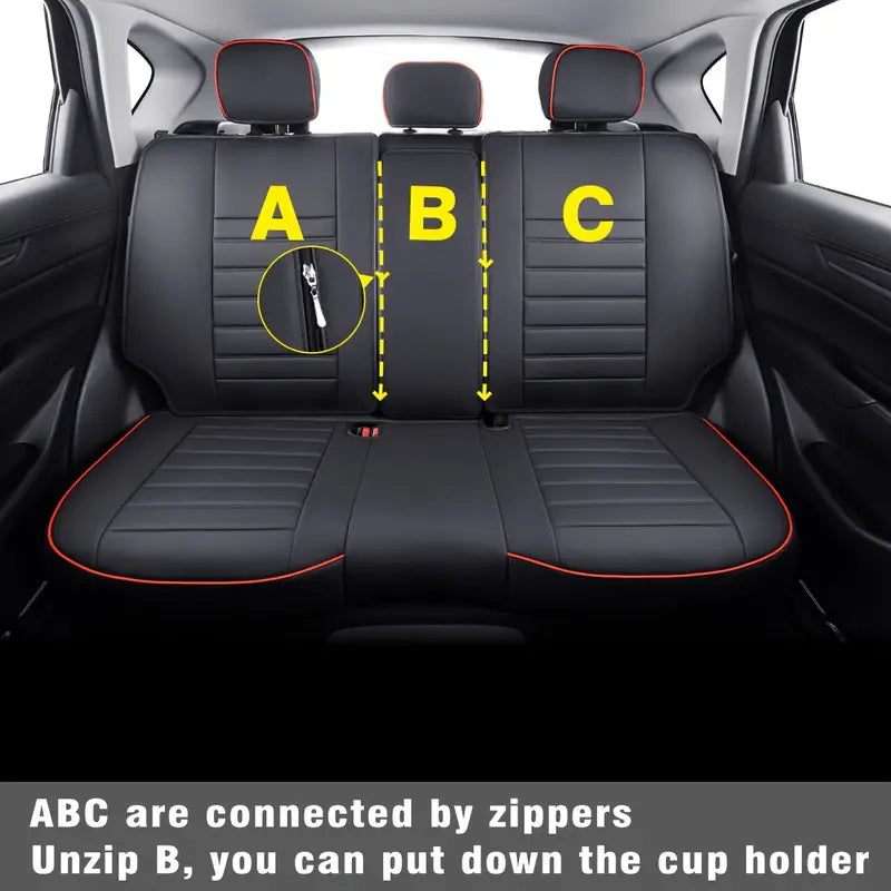 LUCKYMAN CLUB Mazda CX-5 Synthetic Leather Car Seat Cushion Protective Cover For 2016 2017 2018 2019 2020 2021 2022 2023 2024