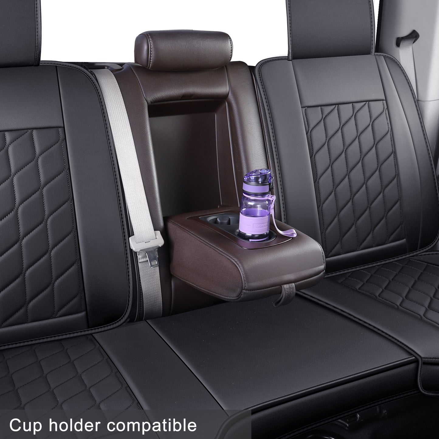 LUCKYMAN CLUB Ram 1500 Seat Covers Front and Back, Also Fit for Minority of The 2006-2020 Ram 2500 3500 Crew Cab& Quad Cab Pickup, with Faux Leather