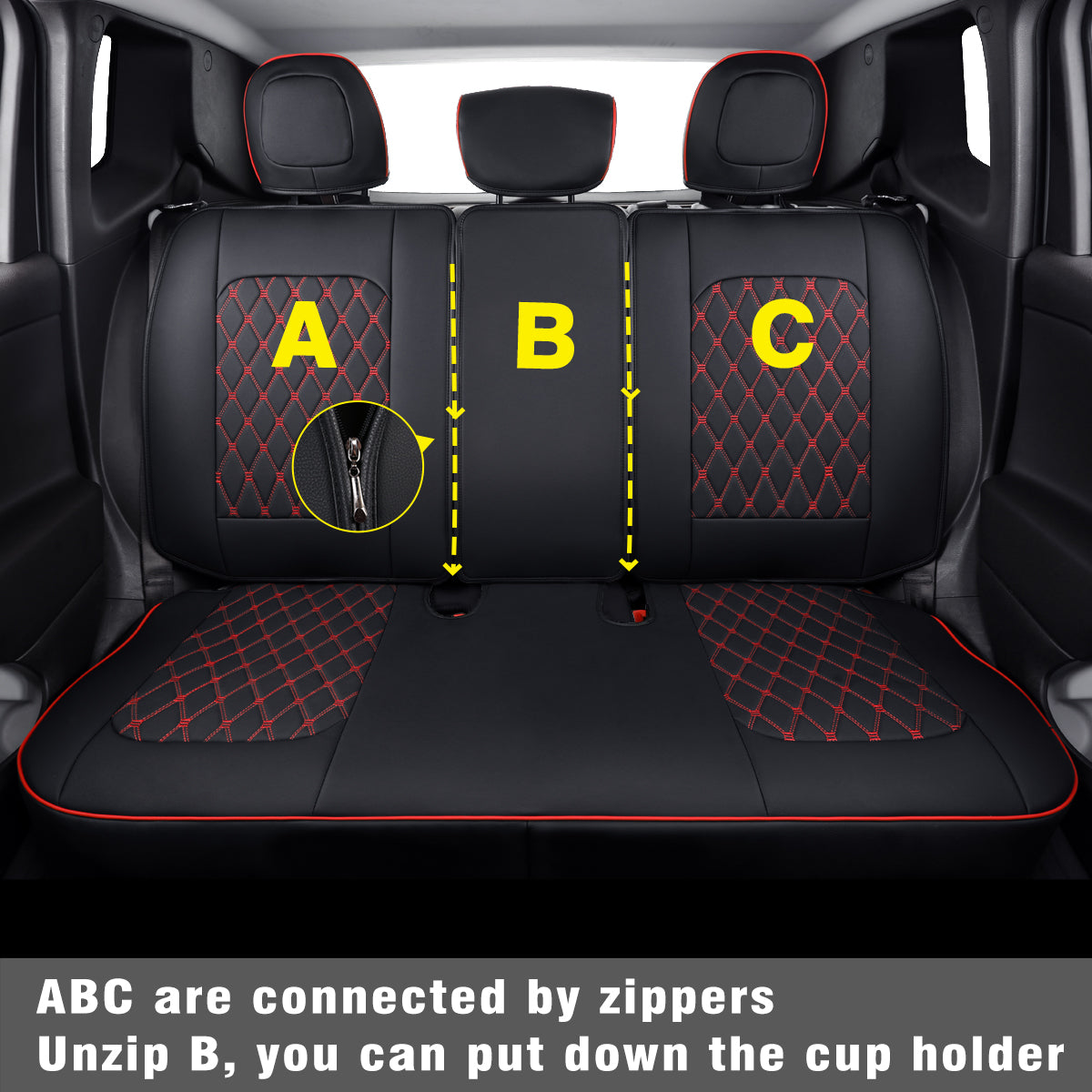 LUCKYMAN CLUB Jeep Cherokee Seat Covers fit for 2014-2023 Jeep Cherokee with Faux Leather All seasons are good Resist claw marks seat covers