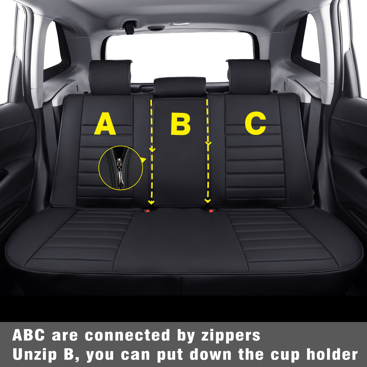 LUCKYMAN CLUB Subaru Forester Seat Covers Custom fit for 2014-2024 Outback and with Faux Leather Full Set Fit Premium Sport Wilderness Limited Touring Base with Waterproof