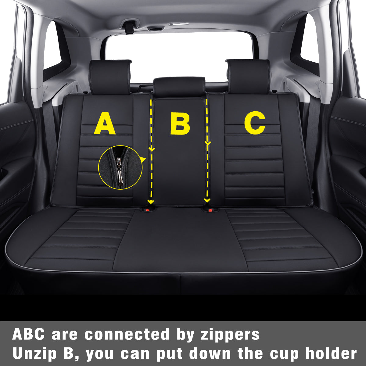 LUCKYMAN CLUB Subaru Forester Seat Covers Custom fit for 2014-2024 Outback and with Faux Leather Full Set Fit Premium Sport Wilderness Limited Touring Base with Waterproof