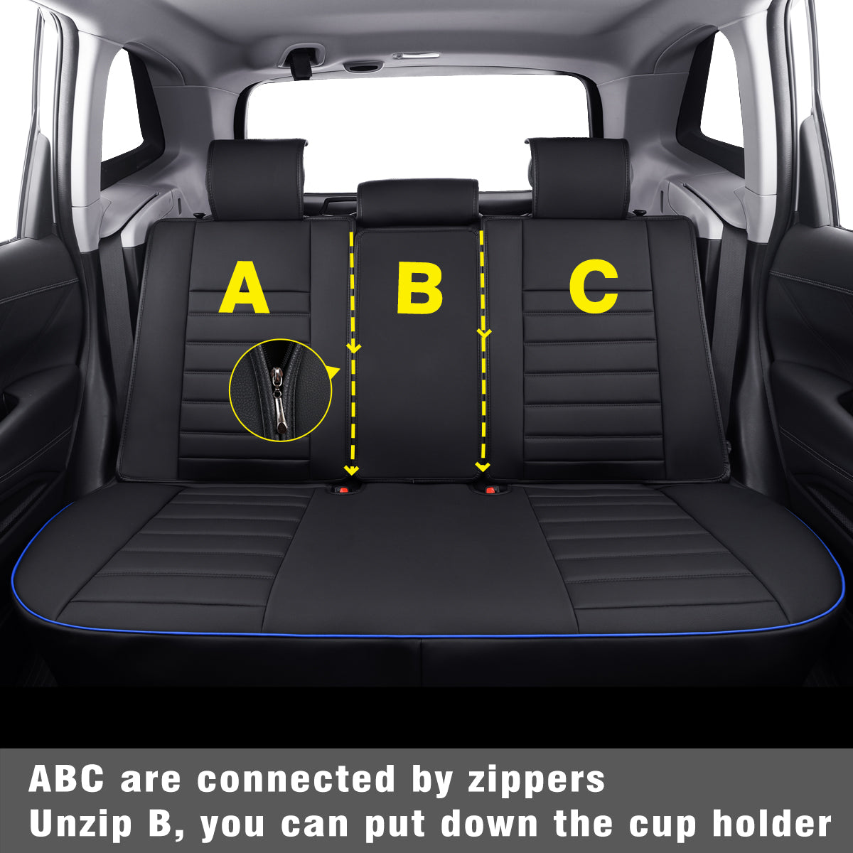 LUCKYMAN CLUB Subaru Forester Seat Covers Custom fit for 2014-2024 Outback and with Faux Leather Full Set Fit Premium Sport Wilderness Limited Touring Base with Waterproof