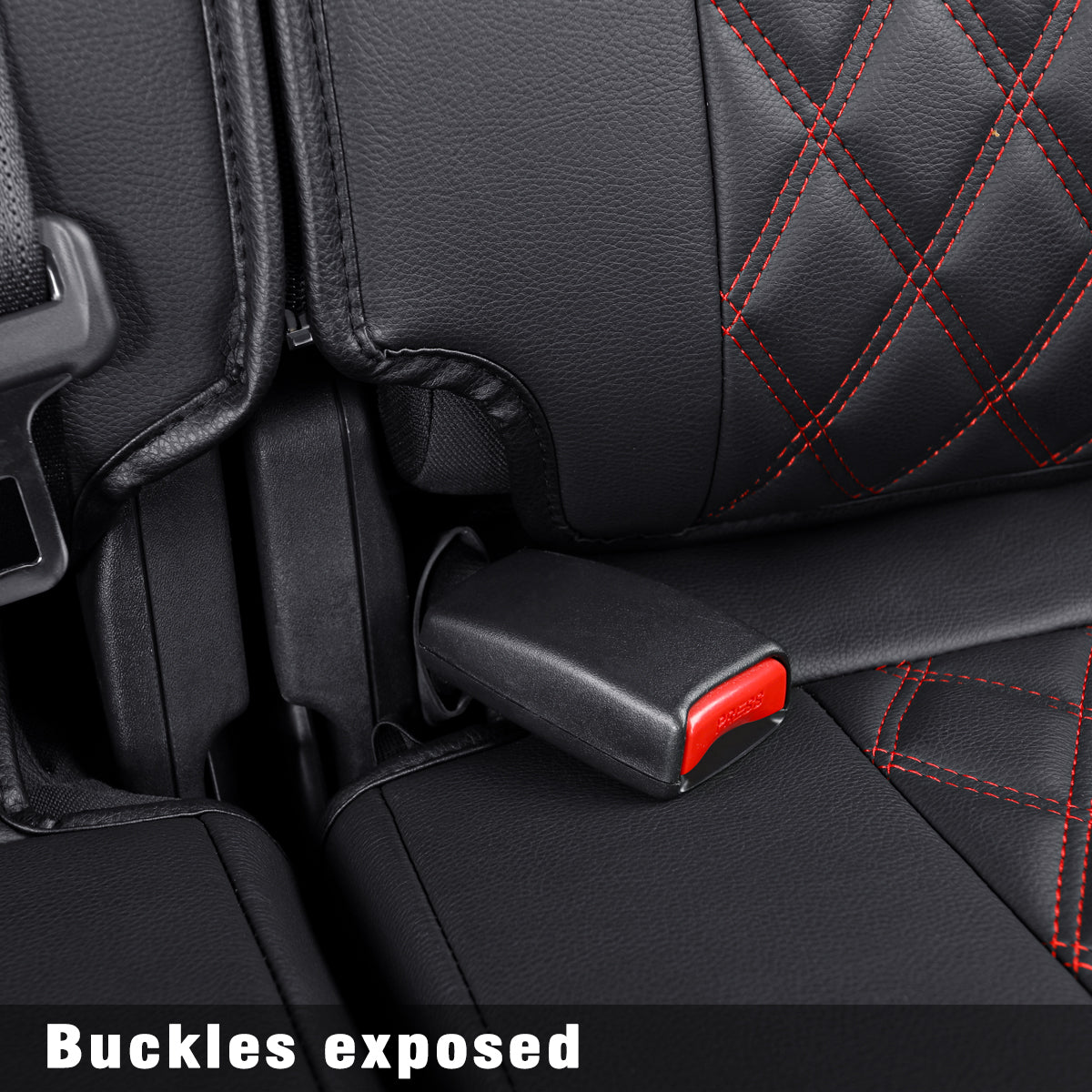 LUCKYMAN CLUB 2018-2024 Titan Seat Covers leather Fit Nissan .SV. PRO-4X. Platinum Reserve .S. SL. Crew Caba and Extended Cab&Regular Cab truck Waterproof seat cover