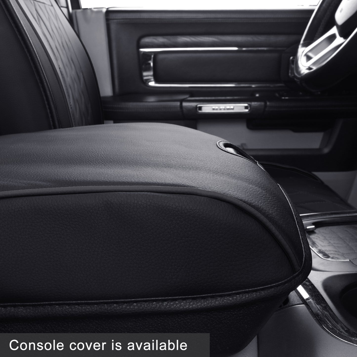 LUCKYMAN CLUB Ram 1500 Seat Covers Front and Back, Also Fit for Minority of The 2006-2020 Ram 2500 3500 Crew Cab& Quad Cab Pickup, with Faux Leather