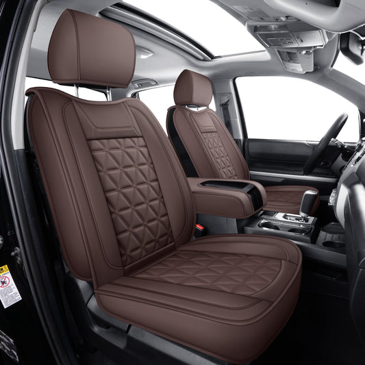 LUCKYMAN CLUB Tundra Seat Covers, Fit 2014-2021 Tundra Full Set Crew/CrewMax Cab, with Waterproof Faux Leather