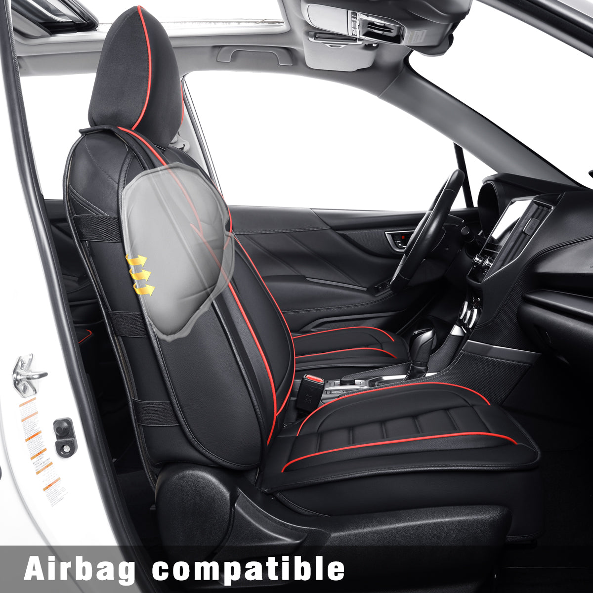 LUCKYMAN CLUB Subaru Forester Seat Covers Custom fit for 2014-2024 Outback and with Faux Leather Full Set Fit Premium Sport Wilderness Limited Touring Base with Waterproof
