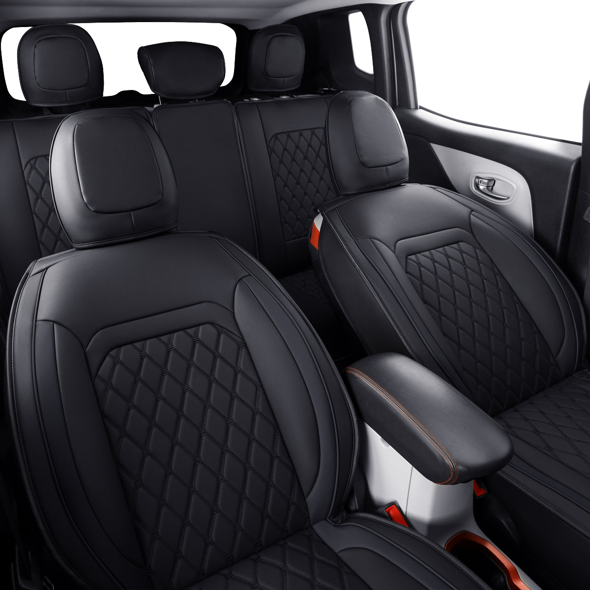 LUCKYMAN CLUB Jeep Cherokee Seat Covers fit for 2014-2023 Jeep Cherokee with Faux Leather All seasons are good Resist claw marks seat covers